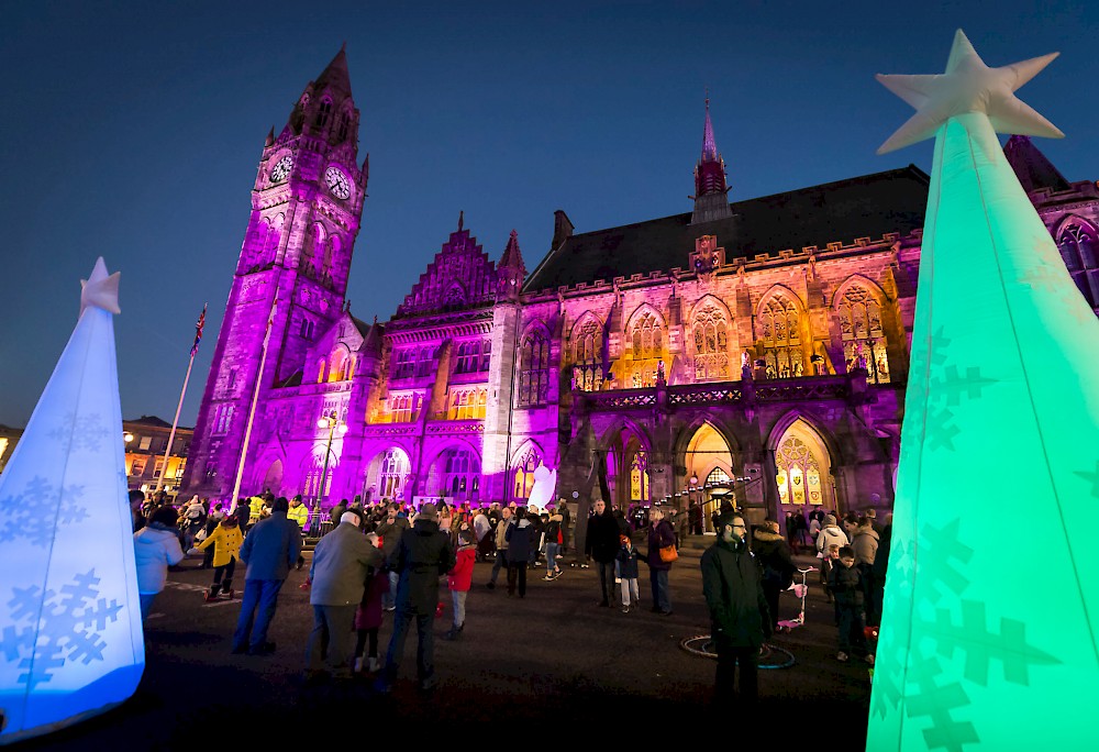 Lights sparkle for Rochdale’s big Christmas switch on Rochdale Town