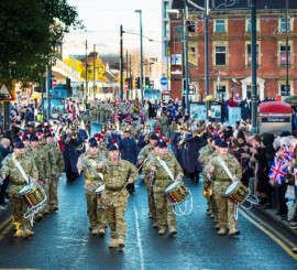 Fusiliers on film – Rochdale’s homecoming parade goes online