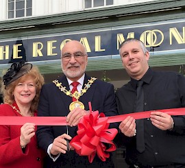 Cheers! … Mayor and Mayoress mark Regal Moon reopening