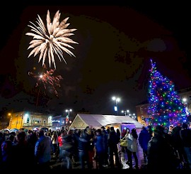 New Year celebrations in Rochdale Town Centre