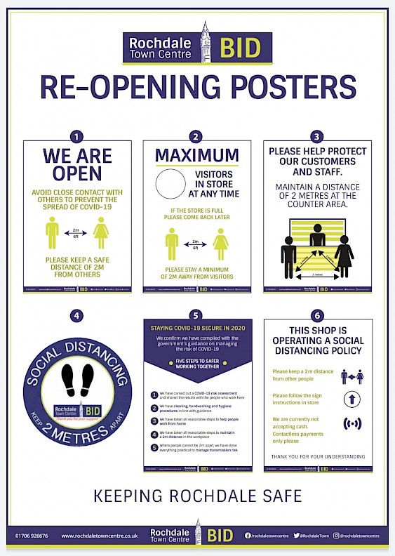 Rochdale Town Centre Re-opening Posters