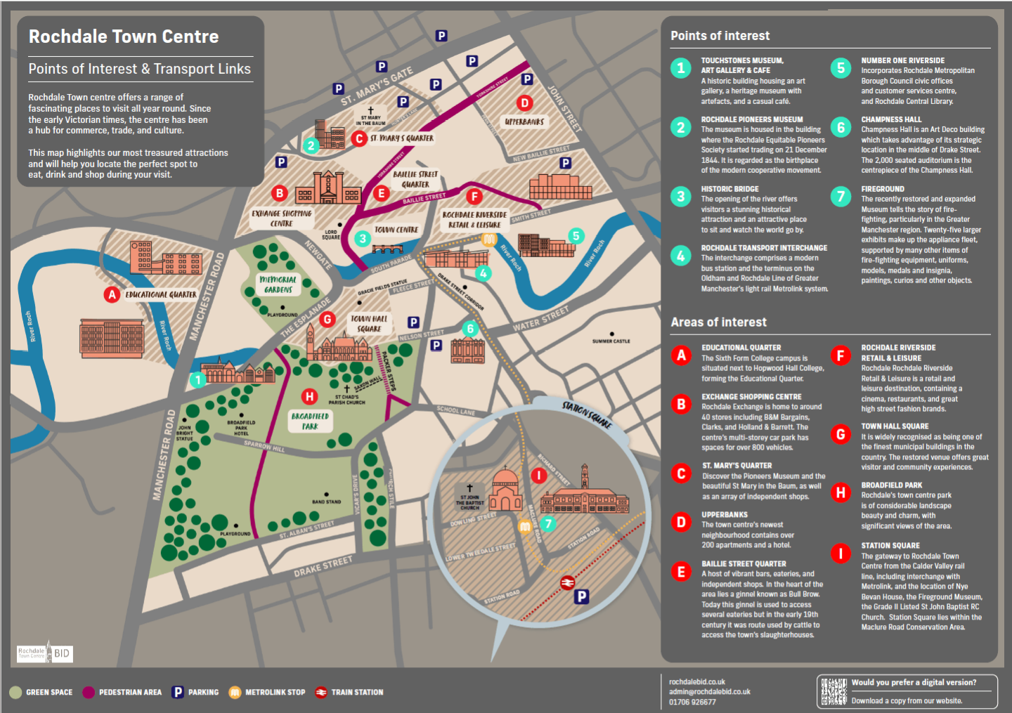 Rochdale Town Centre Map