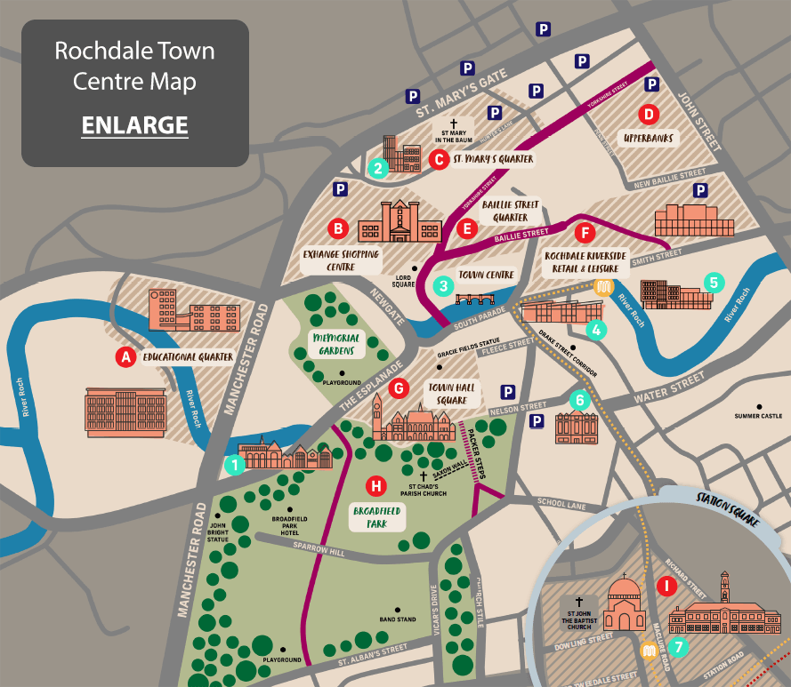 Link to Rochdale Town Centre map